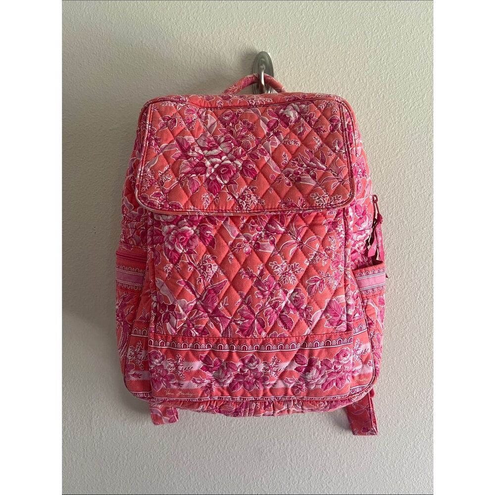 Vera Bradley English Rose Matching Travel Set Backpack &Duffel Pink Floral Quilt